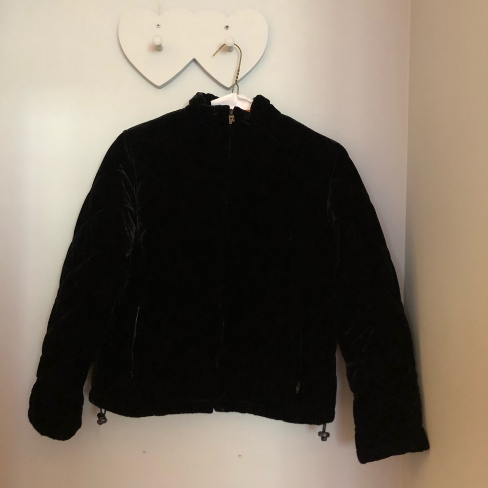 ❌ SOLD ❌ Ralph Lauren Petite Velvet Puffer Jacket - Picture 1 of 5